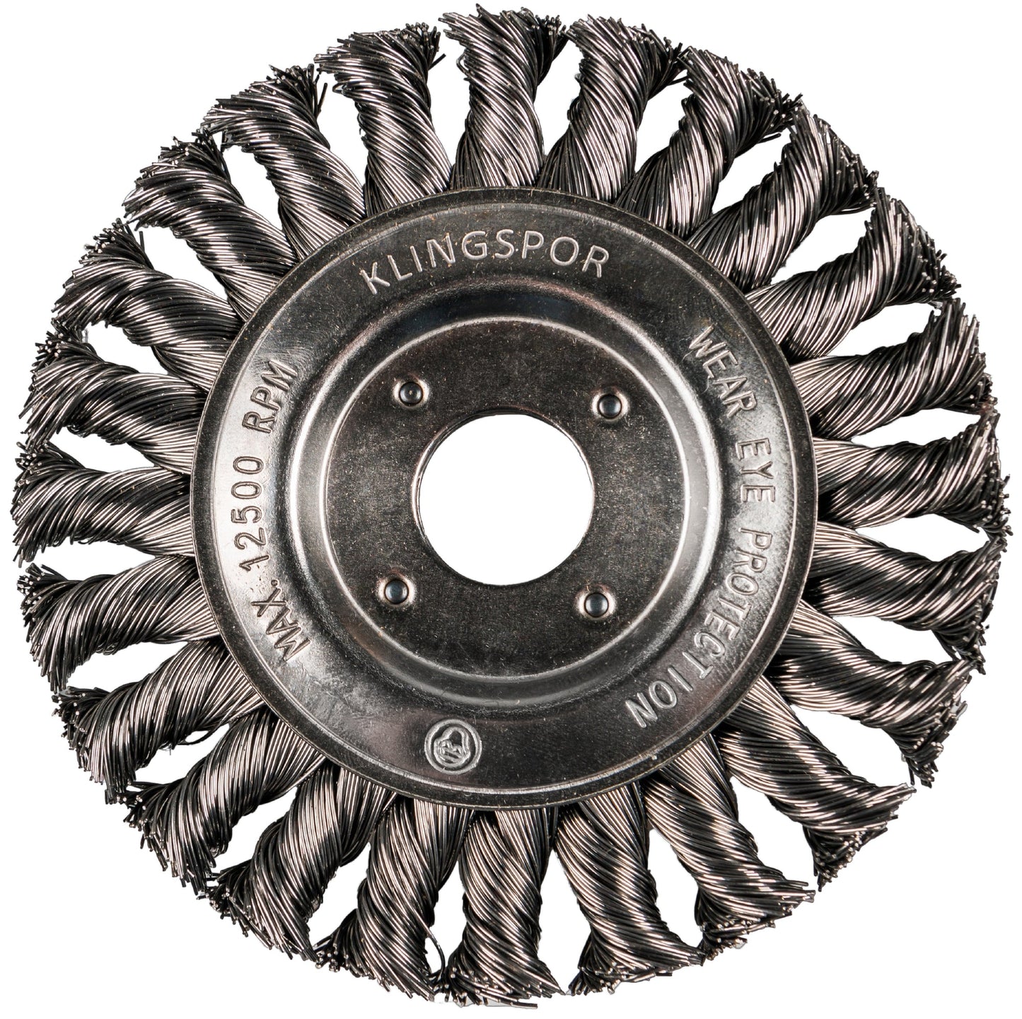 BRP 600 Z brosse ronde, 5''x 1/2'' x 5/8 fil torsadé acier 0.5