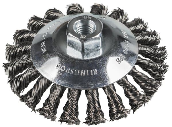 BK 600 Z Brosse conique 5'' x 5/8-11, fil acier 0.5