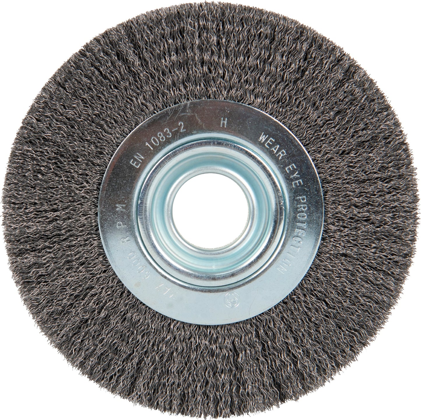 BR 600 W Brosse ronde, 4''x 1/2 x 5/8 Fil acier ondulé 0,35