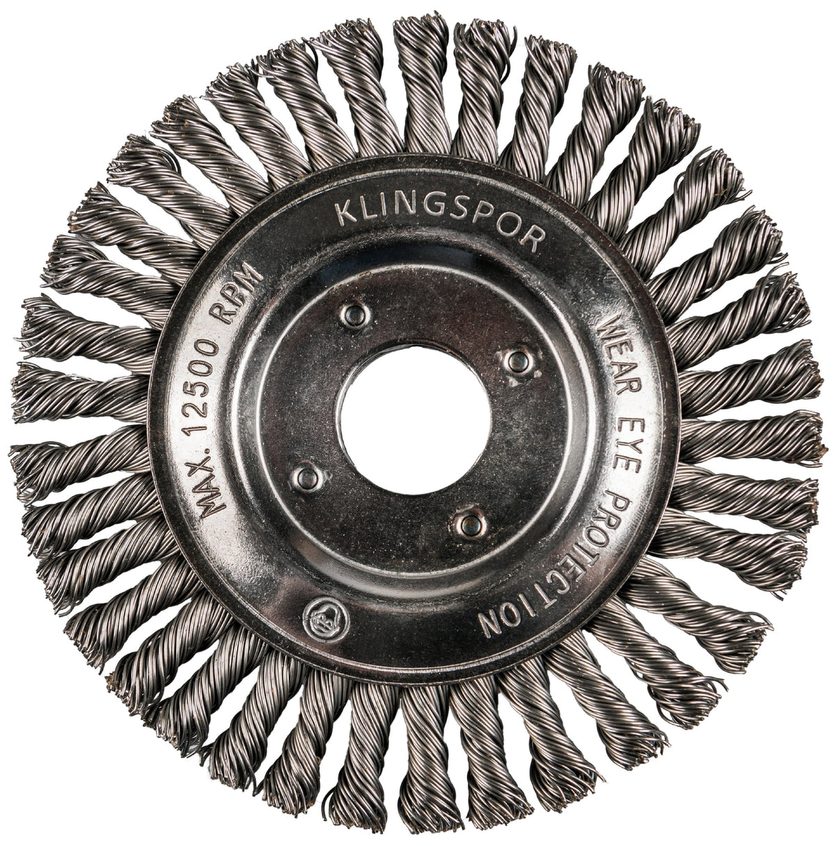 BRP 600 Z brosse pour pipeline, 6''x 1/4'' x 5/8 fil torsadé acier inoxydable 0.5 - AbrasifX