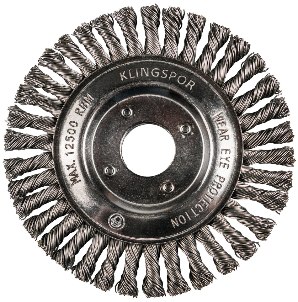 BRP 600 Z brosse pour pipeline, 5''x 1/4'' x 5/8 fil torsadé acier 0.5 - AbrasifX