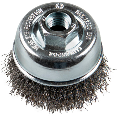 BT 600 W brosse boisseau, 4'' fil acier ondulé 0.35 - AbrasifX