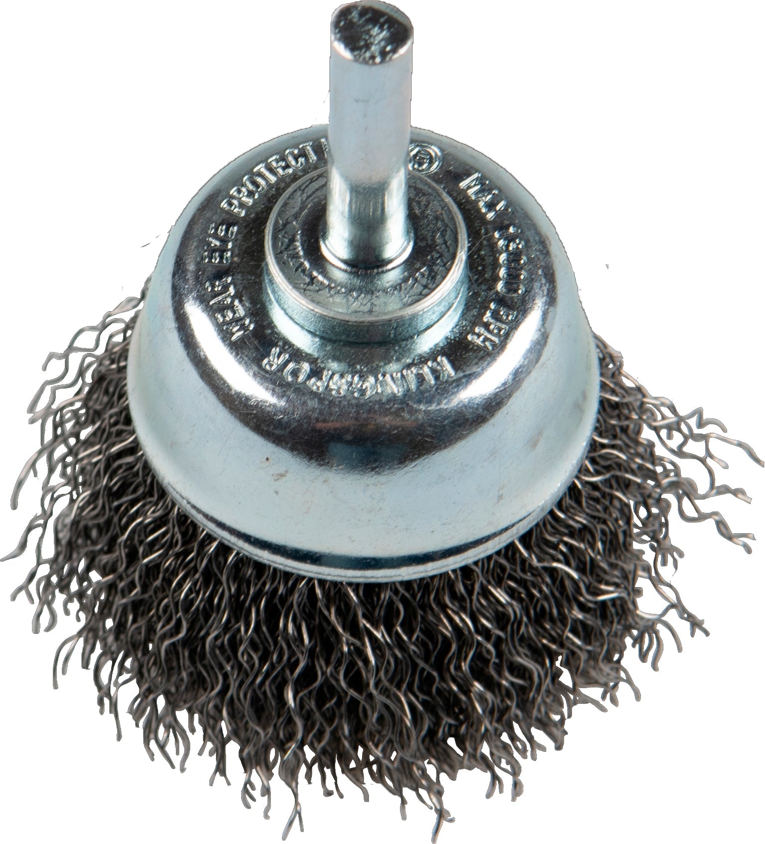 BTS 600 W brosse boisseau sur tige 2''x 1/4, fil acier ondulé 0.3 - AbrasifX