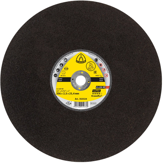 A 630 N Disques à tronçonner 14''x 3/32 x 1 plat