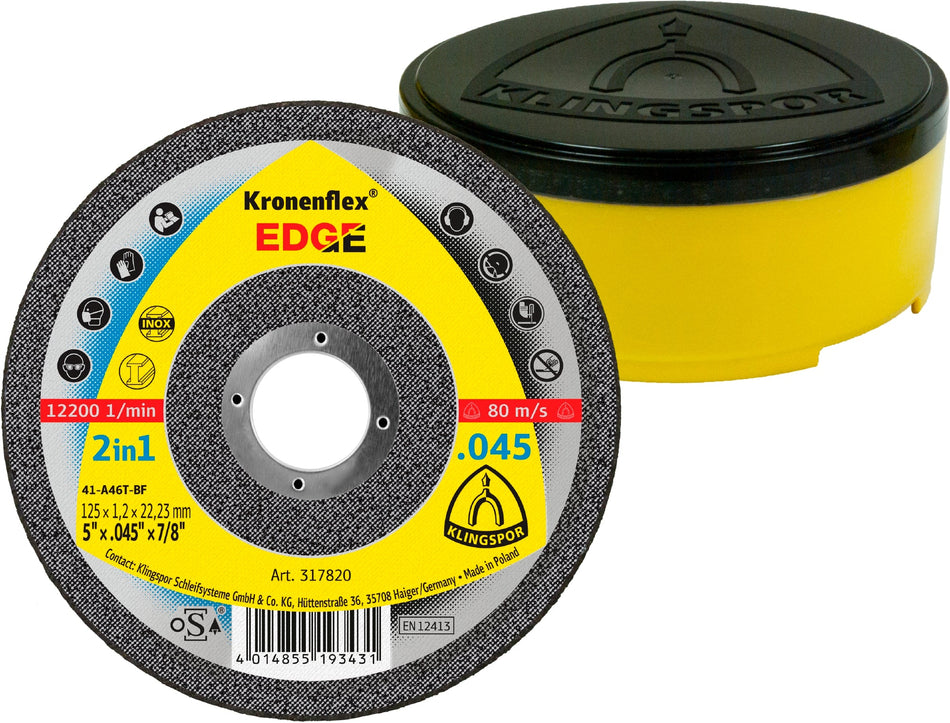 EDGE Disques à tronçonner, 6''x .045 x 7/8 plat T-1 - AbrasifX