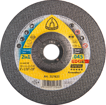 EDGE Disques à tronçonner, 6''x .045 x 7/8 centre déporté T-27 - AbrasifX