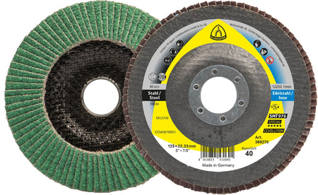 SMT 976 Disques et roues abrasives céramique, 4-1/2'' x 7/8 Grain 80 T-29 - AbrasifX